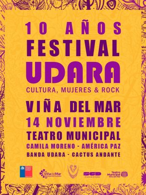 Portada 10 años de Festival UDARA Cultura, Mujeres & Rock