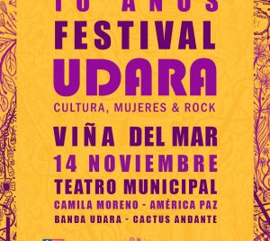 Portada 10 años de Festival UDARA Cultura, Mujeres & Rock